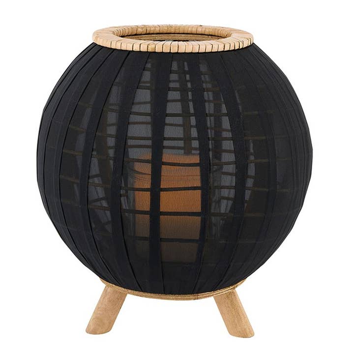 Black Bamboo Lantern - Large for wholesale by 47th & Main (Creative Brands)