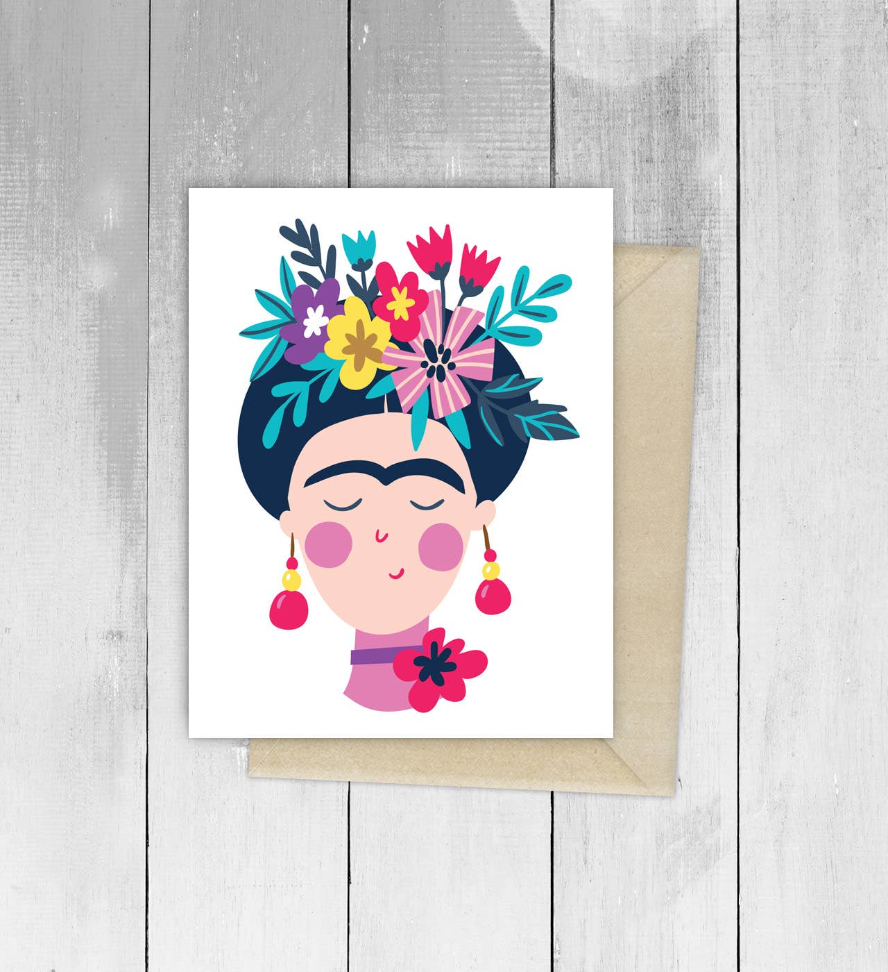 Viva Greetings - Wholesale Everyday Greeting Card - Frida Kahlo Floral Spanish Greeting Card
