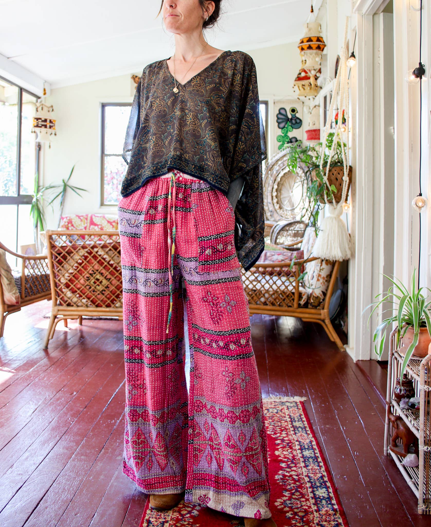 Renew Vintage - Wholesale Pants - Women's - Kantha Lounge Pants1