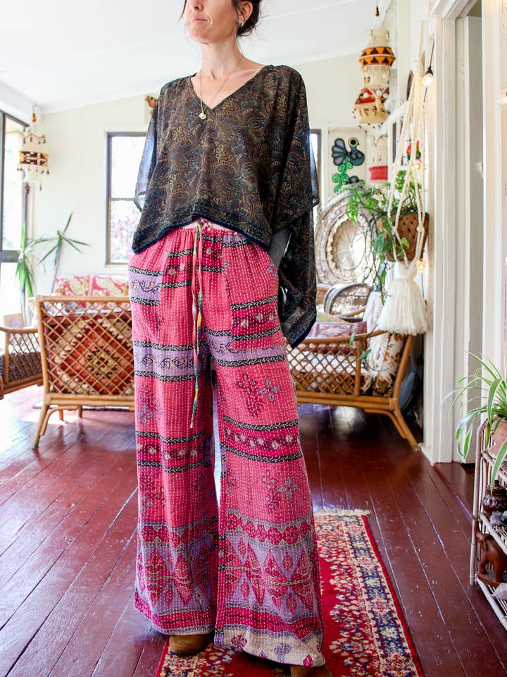 Renew Vintage - Wholesale Pants - Women's - Kantha Lounge Pants1