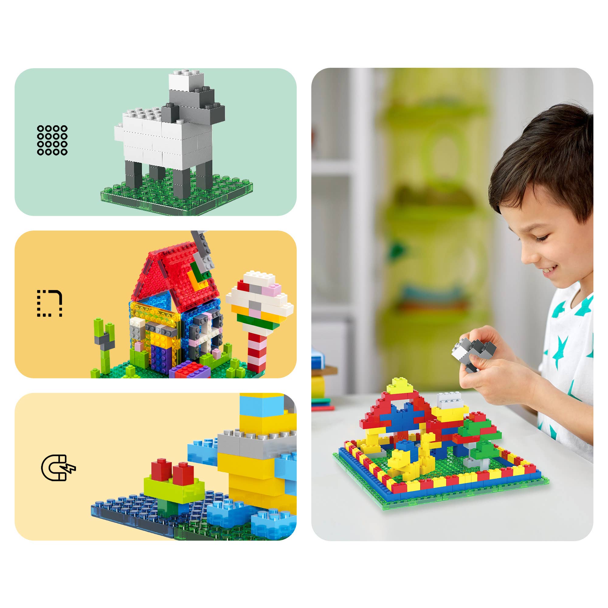 PicassoTiles - Wholesale Building Set - Kids - PicassoTiles 259pc Brick & Magnetic Tile Building Set7