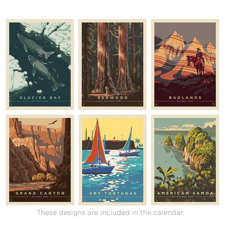 Anderson Design Group - Wholesale Calendar - 2025 Wall Calendar: National Parks by Kenneth Crane