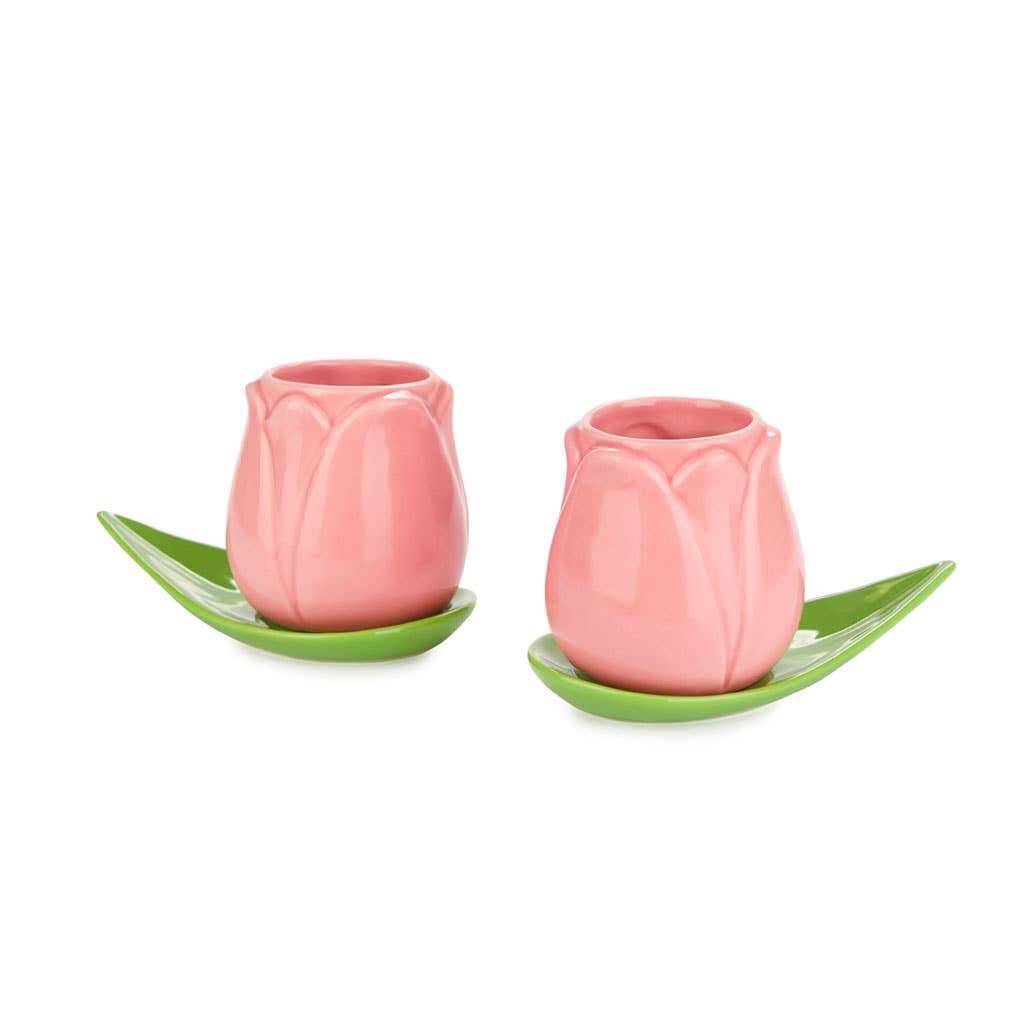 Balvi - Wholesale Coffee Mug - Coffee mug set, Tulip, pink, x2, ceramic0