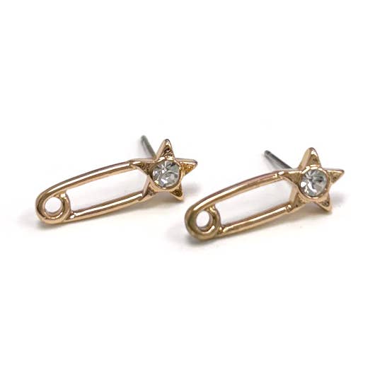 Pendientes de tuerca con diseño de estrella con alfiler de seguridad para venta al por mayor de StarryNYC