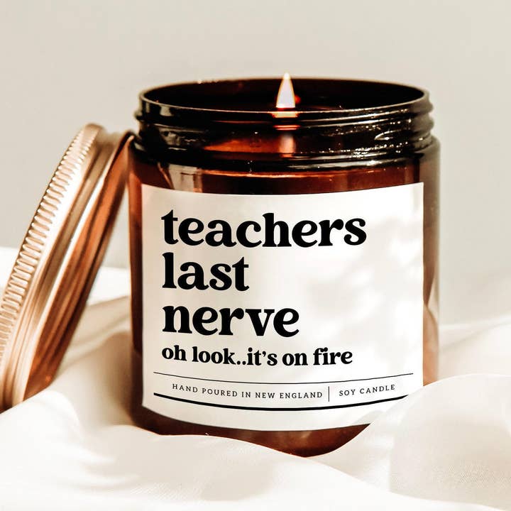 Lærergave Lys, Sjovt Sojalys, Sidste Nerve Humor for engroshandel hos Scently Moments