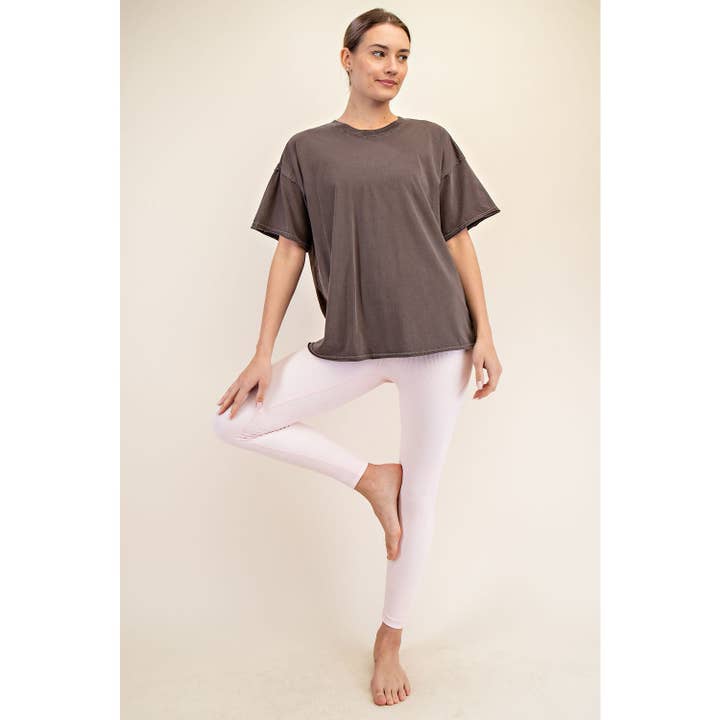 Rae Mode - Wholesale Athletic Top - Women's - WASHED COTTON BOXY TEE