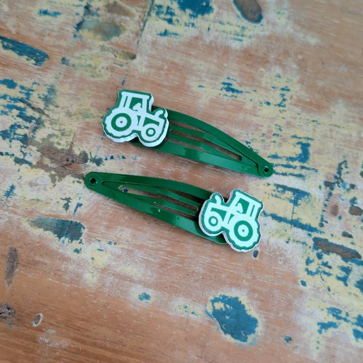 TRACTOR HAIR CLIP | snap clip for wholesale by Samantha's Studio