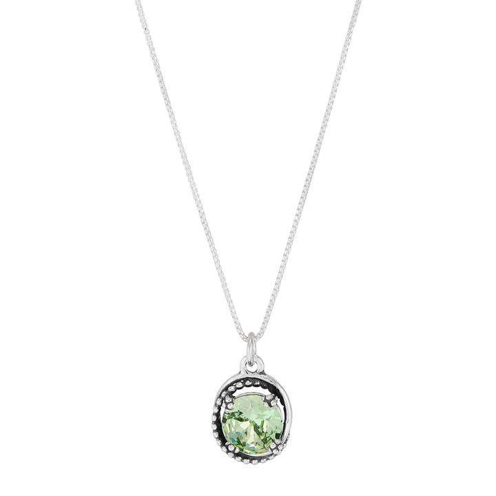 Silpada 'Forest Veil' Silver Green CZ Pendant Necklace for wholesale by Silpada