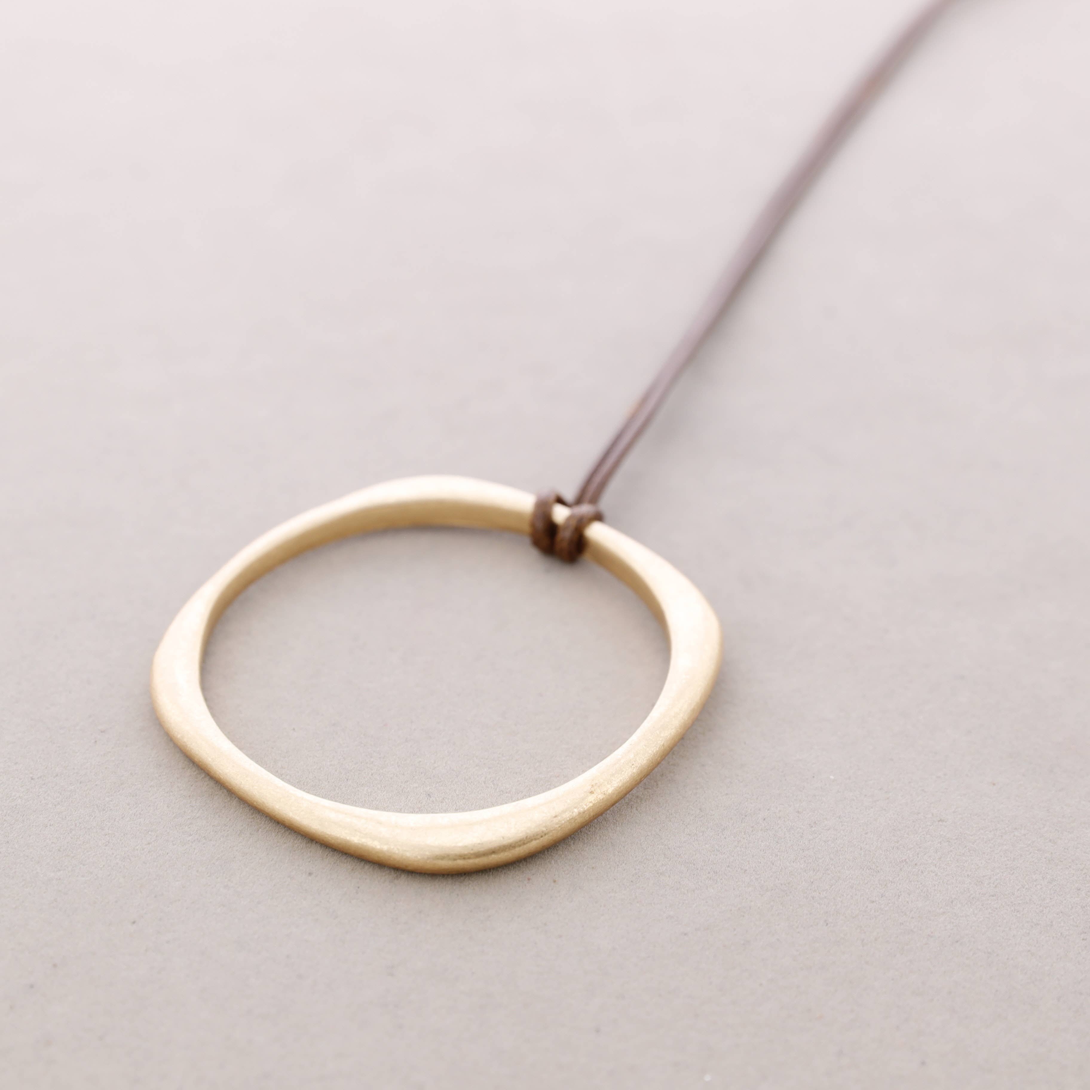 Sonata - Wholesale Snap Jewelry - Long Pendant Ring Metal Necklace9