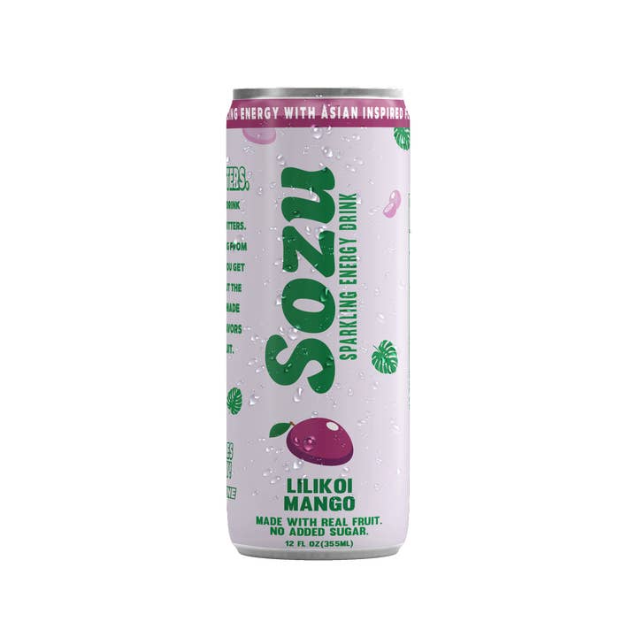 Lilikoi Mango Energy Drink for wholesale by Sozu