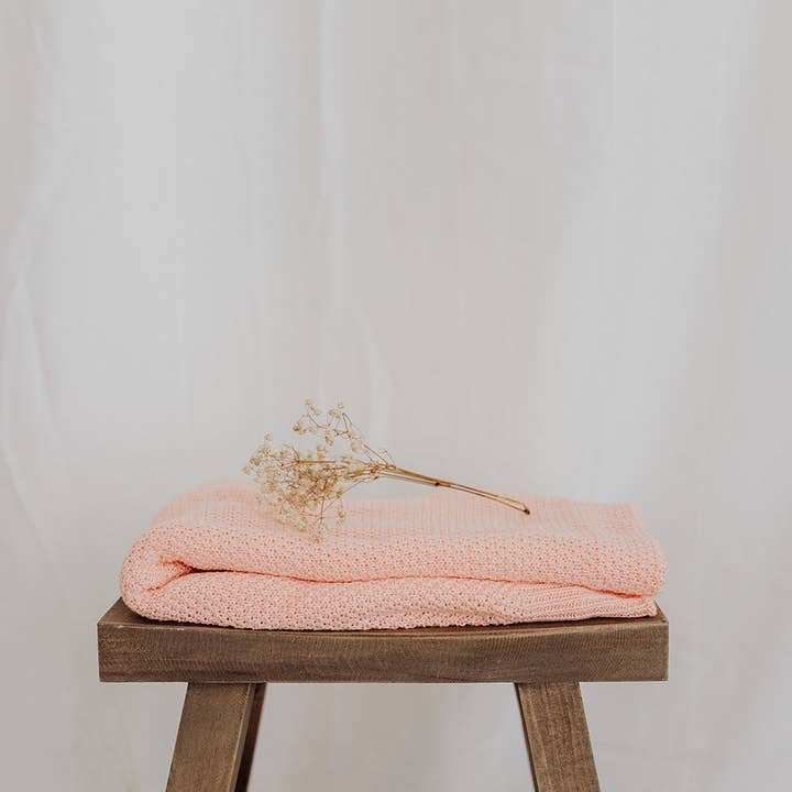 Blush gebreide winterdeken voor wholesale door Bubba Bump