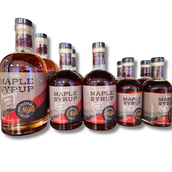 Meridan Hill Maple Farm - Wholesale Maple Syrup - Organic NH Bourbon Barrel Aged Maple Syrup (500ml)3