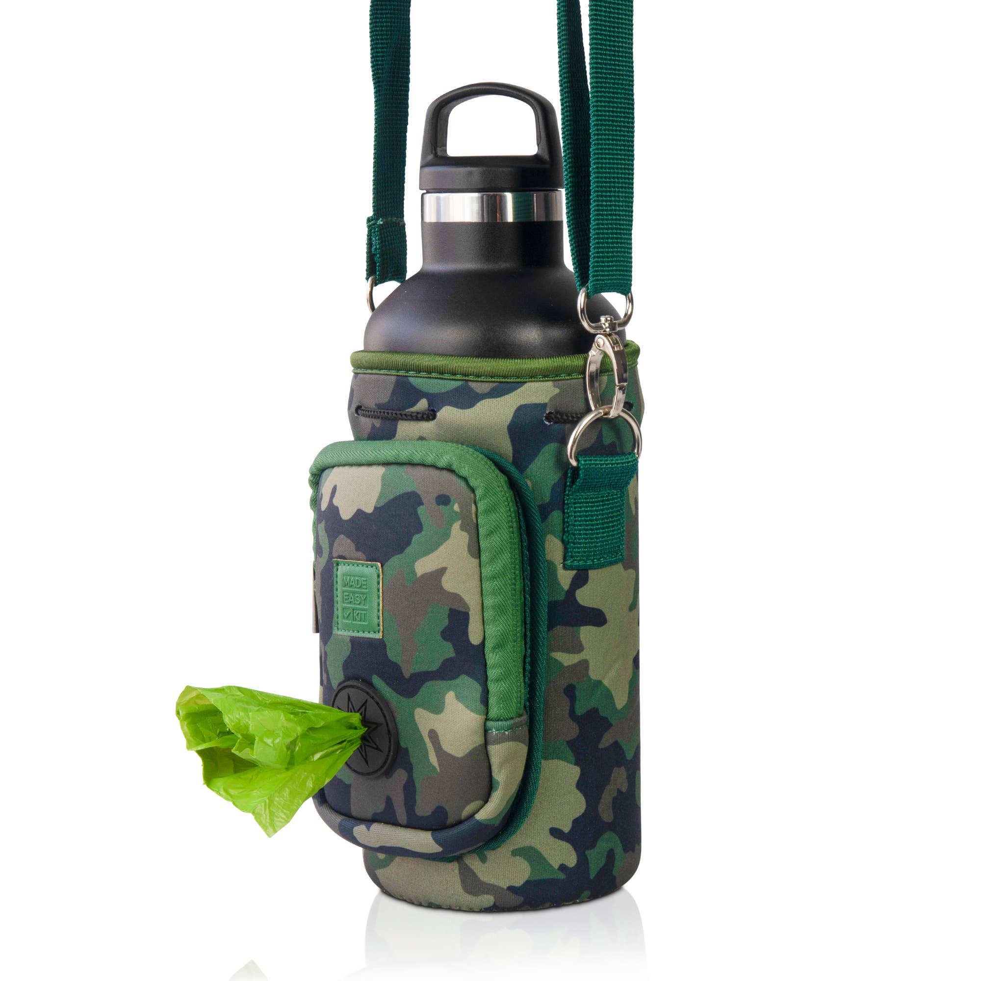 MADE EASY KIT – Suporte para garrafas/garrafeira por atacado – Kit fácil de transportar garrafa de água com bolso para saco de cocô de cachorro43