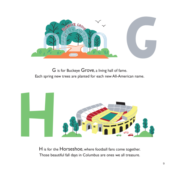 Collegiate ABCs - Wholesale Preschool Book (3-5) - Ohio State University A to Z Children’s Book | Buckeyes Gift3