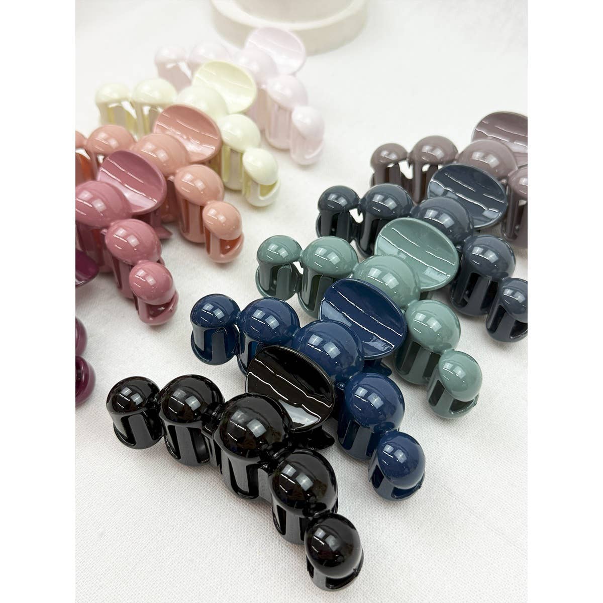 Large Dark Color Pearl Hair Claw Clips for wholesale on Faire4