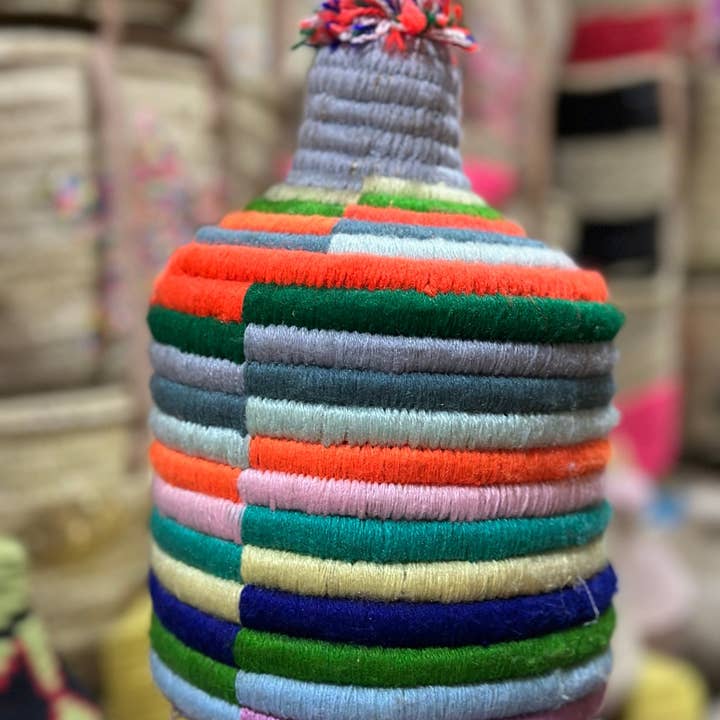 SOUK in the CITY – wholesale Basket – Berber Baskets STRIPED - mix10
