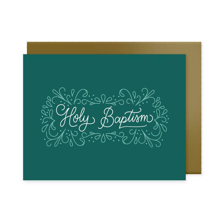 Holy Baptism Card for wholesale by Naomi Paper Co.