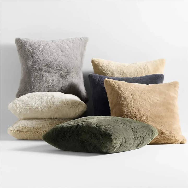 Solid Color Plush Soft Square Throw Pillow 18" x 18" Decor for wholesale by FLUFFERY