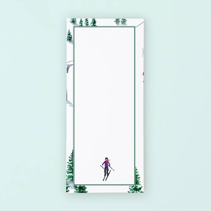 Ski Slope List Pad for wholesale by Taylor Paladino