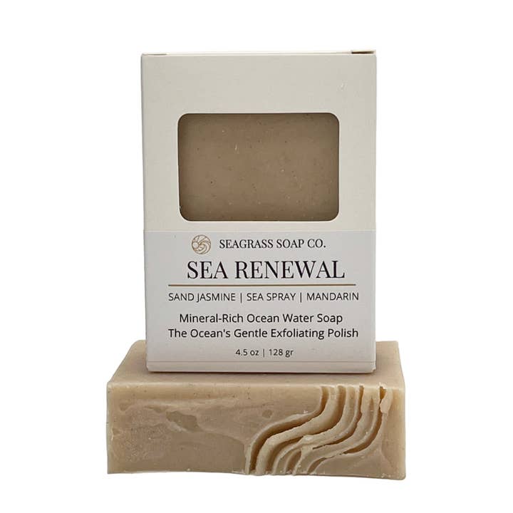 Sea Renewal Soap Bar - Sand Jasmine, Sea Spray & Mandarin for wholesale by Seagrass Soap Co.