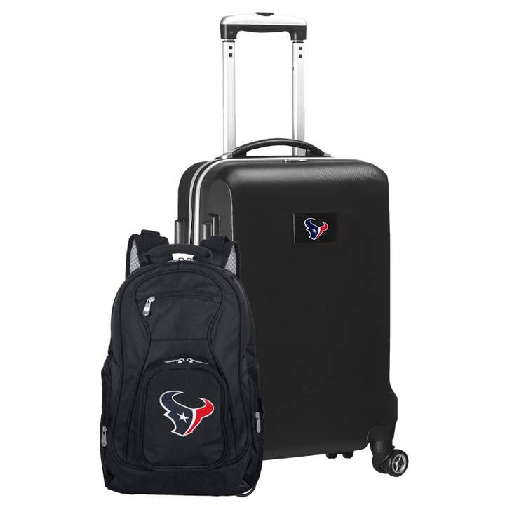 NFL Houston Texans Deluxe 2 Piece Backpack & Carry-On Set for wholesale by Mojo Licensing