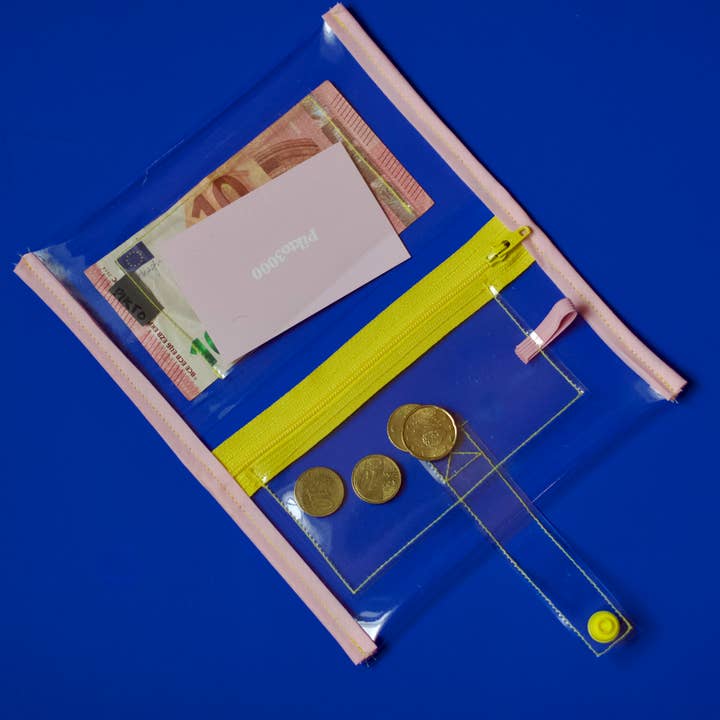 Bolsa de Tabaco Transparente Versátil - Amarelo e Rosa por atacado de Pikto3000