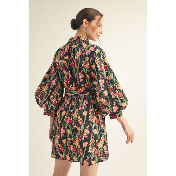 BLACK Floral Dress for wholesale on Faire1