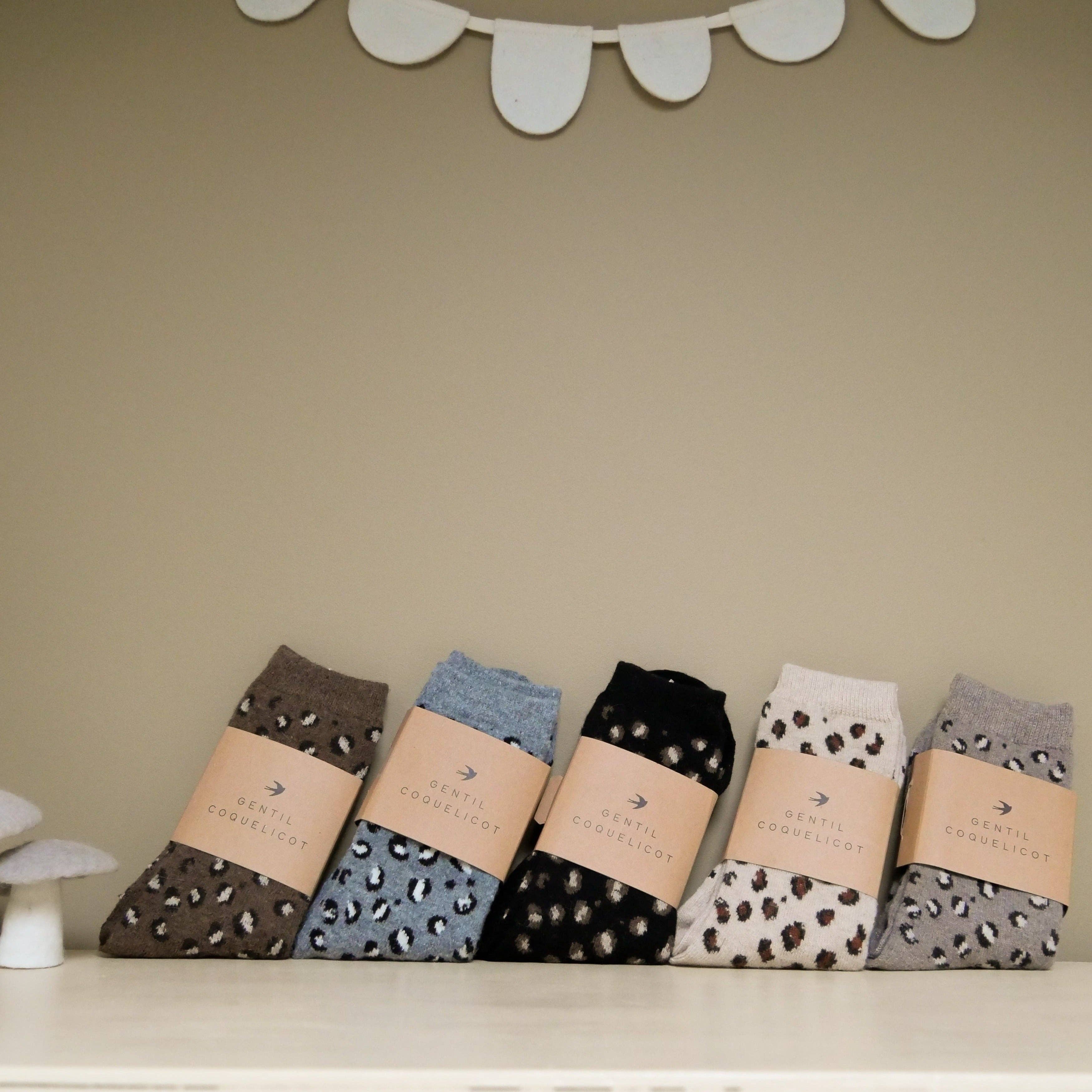 Gentil Coquelicot Paris – Großhandel Socken – Damen – Socken mit Leopardenmuster1