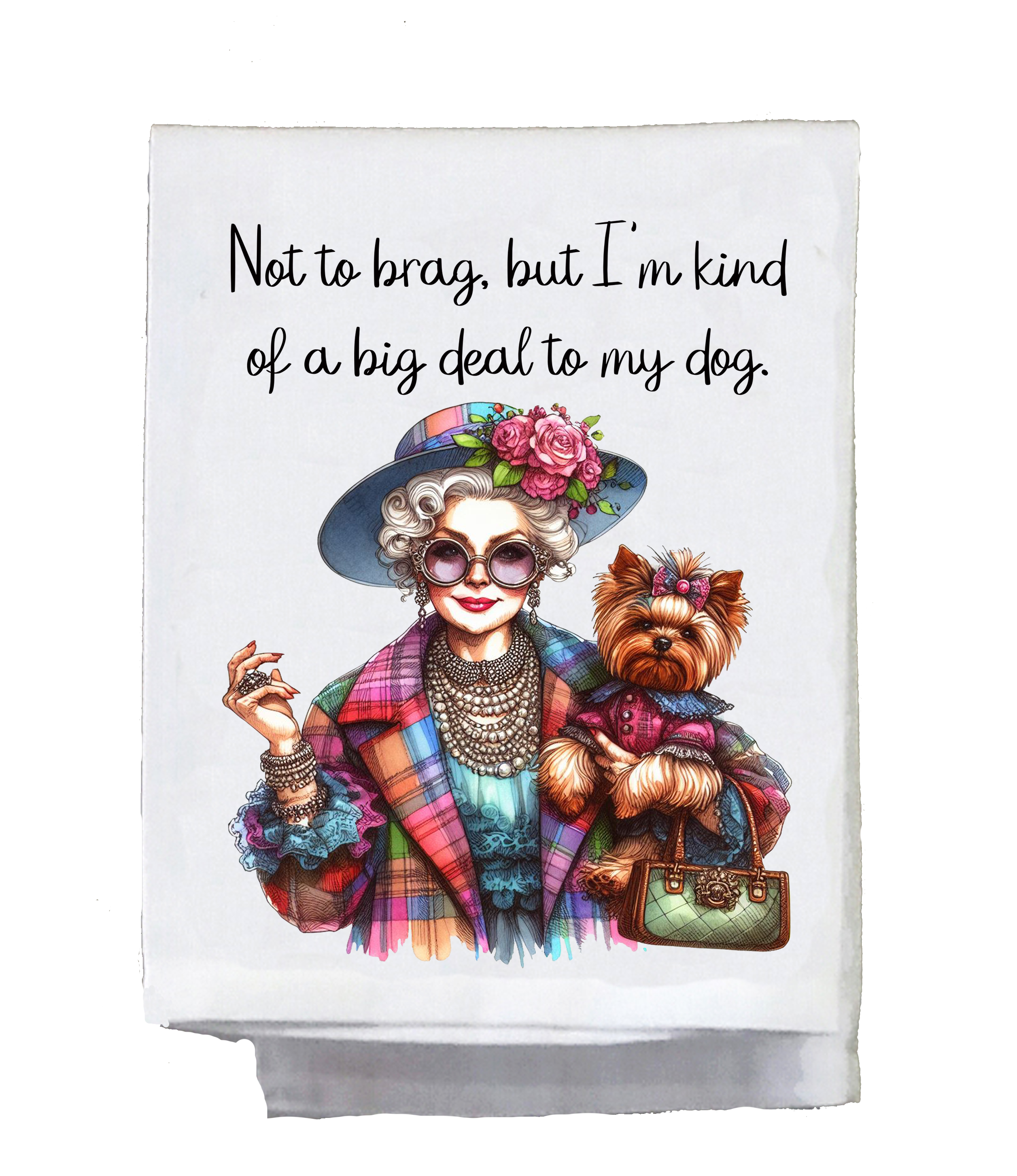 Sassy Talkin – wholesale Kökshandduk – Sassy Diva, Inte för att skryta men jag är lite av en stor sak för min hund0