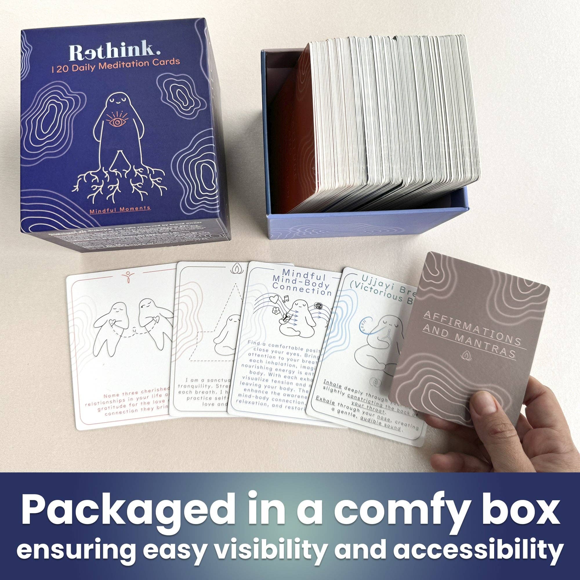 QUOKKA - Wholesale Meditation Supplies - Rethink!: 120 Daily Meditation Cards | Mental Health3
