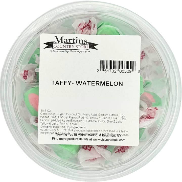 Martin's Country Store LLC - Wholesale Taffy - WATERMELON TAFFY 10.6oz3