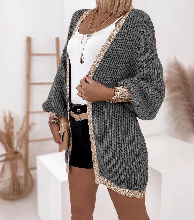 ESTEE BROWN - Wholesale Cardigan - Women's - Lurex vest - 19635