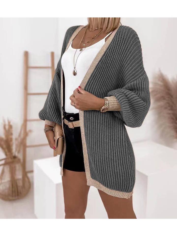 ESTEE BROWN - Wholesale Cardigan - Women's - Lurex vest - 19635