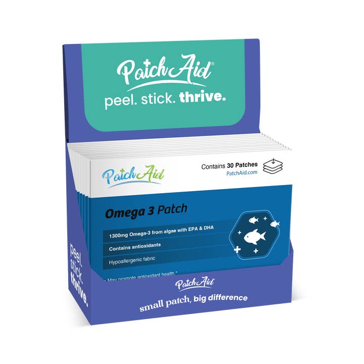 PatchAid - Wholesale Oral Supplement/Vitamin - Omega-3 Vitamin Patch - Heart & Brain Health Support