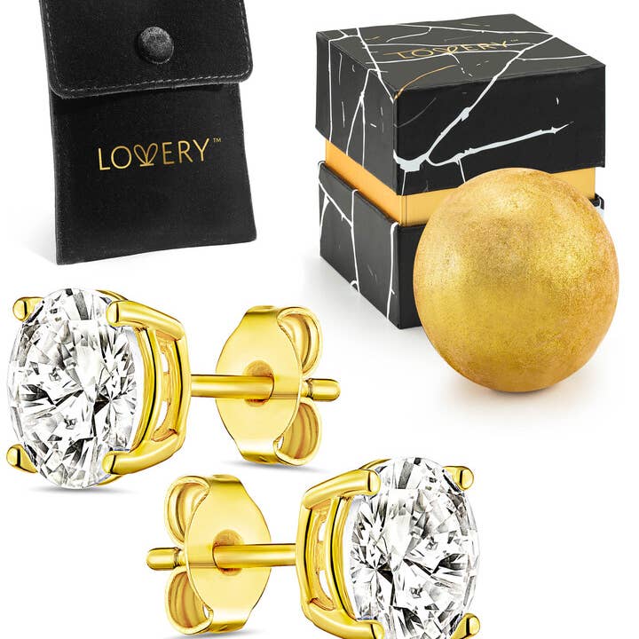 14K Gold Plated Solitaire CZ Stone Gift Set for wholesale by Lovery