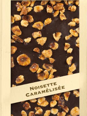 Comptoir du Cacao Dark chocolate bar w/ hazelnuts for wholesale by French Feast