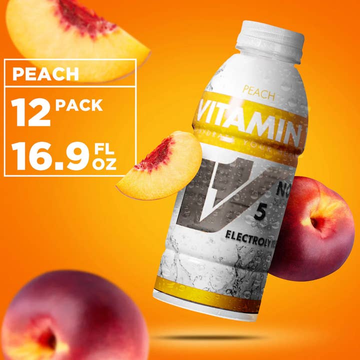 Vitamin 1 - Wholesale Water met een smaakje/infused water (zonder koolzuur) - Vitamine 1 Perzik Elektrolyt Water 12-pack