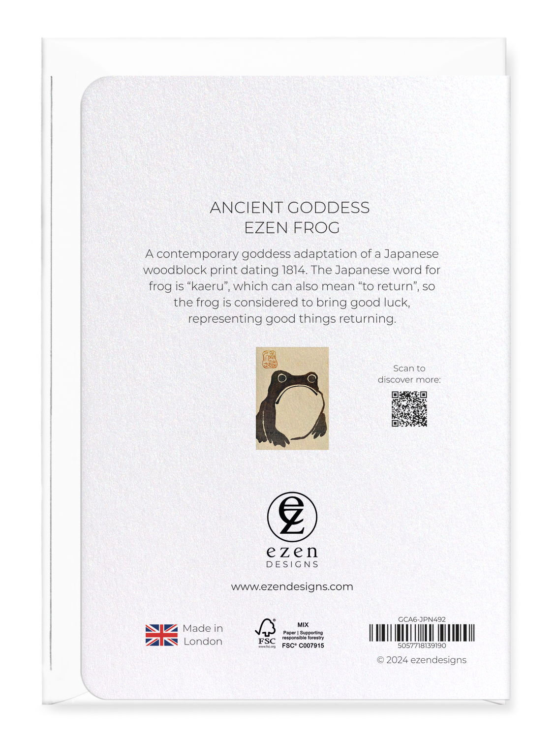Ezen Trade – Großhandel Grußkarten für den Alltag – ALTE GÖTTIN EZEN FROG: Japanische Grußkarte1