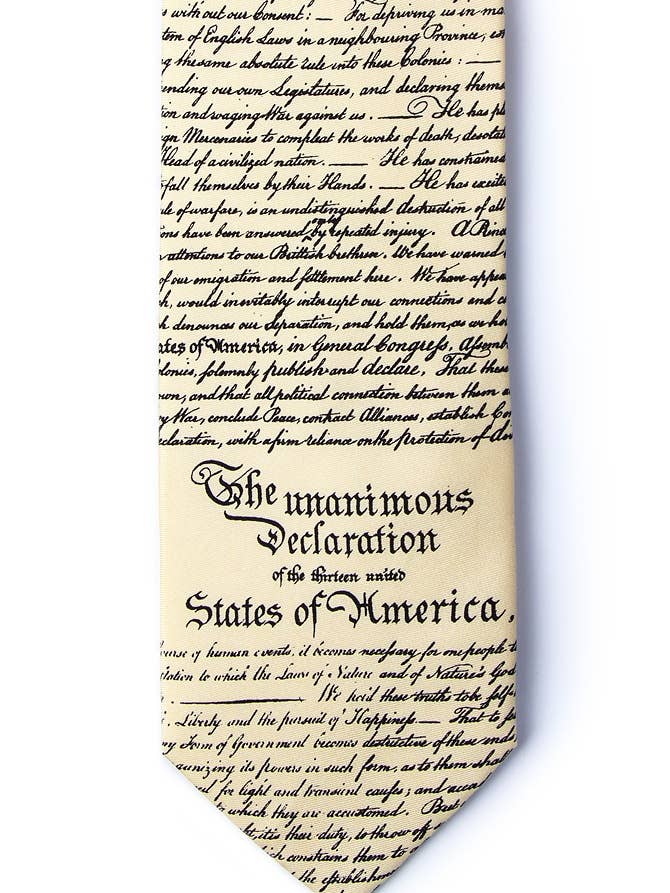 Unabhängigkeitserklärung Krawatte - Elfenbein Seide für den Großhandel von Alynn