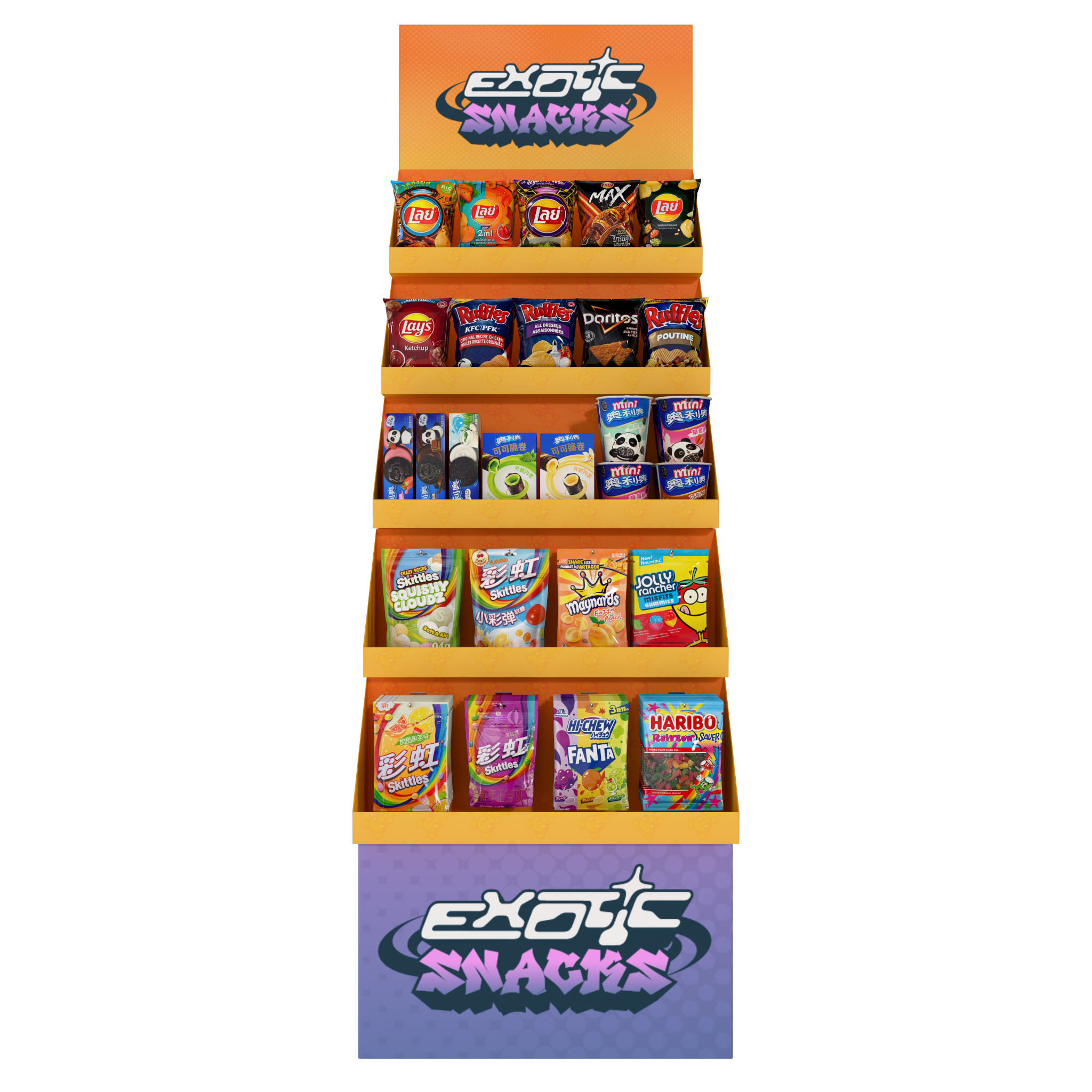 Exotic Soda Co - Wholesale Retailer Display - Food & Drink - Snack Rack Package1