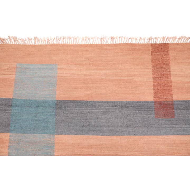 Ouive - Vendita all'ingrosso Tappeto - Tappeto marocchino in lana kilim a trama piatta DUSK GEO 5 x 7'