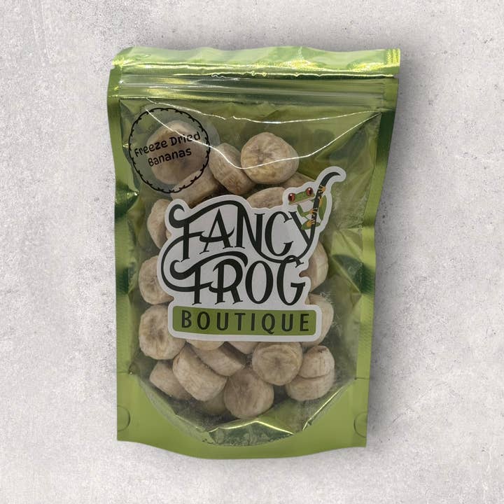 Freeze Dried Bananas for wholesale by Fancy Frog Boutique
