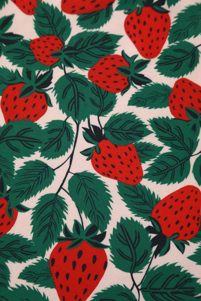 Dolly & Dotty - Venta al por mayor Vestido - Mujer - Luz Beige Claro Blanco Lirio Sin Hombros Inspirado en los Años 50 Fresa1