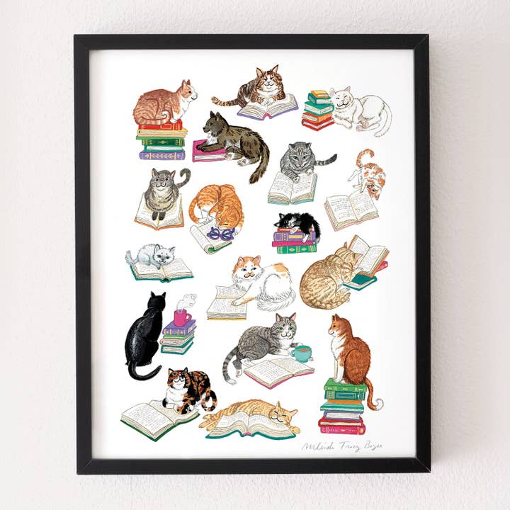 Stampa di libri e gatti per la vendita all'ingrosso da parte di Party Mouse Studio