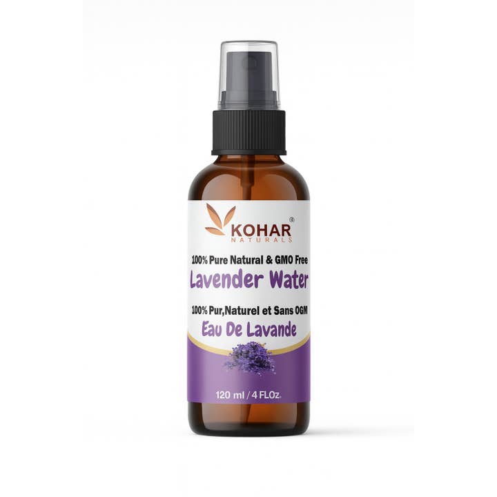 100% Natural Lavender Water Spray. alcohol free. 120 ml for wholesale by KOHAR NATURALS