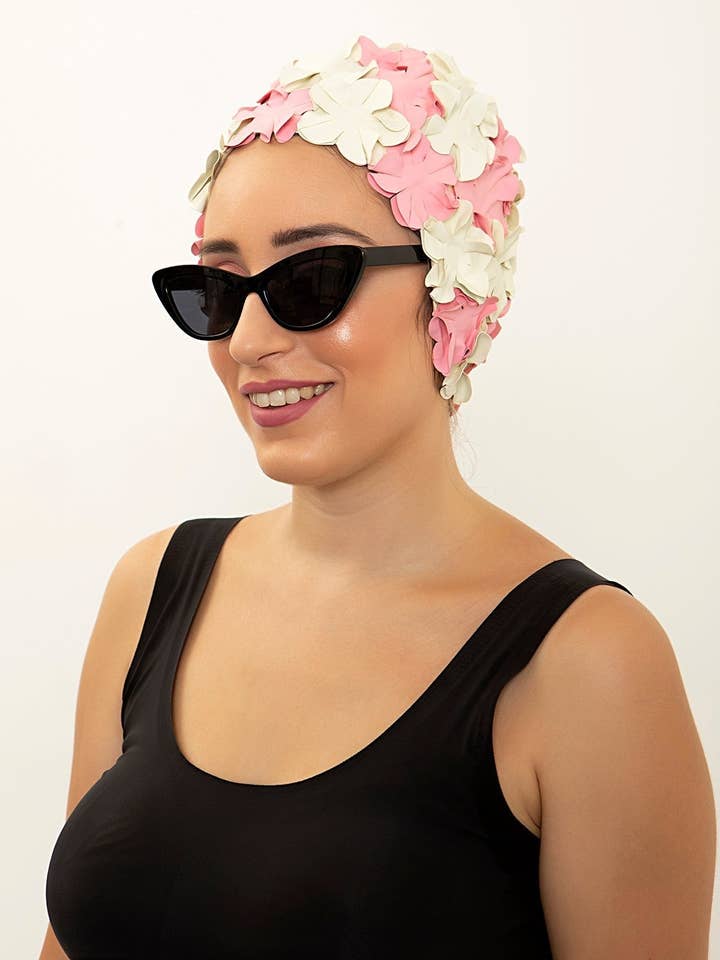 Touca de Natação Multicolorida Vintage Marshmallow 27 por atacado de KORES ACCESSORIES