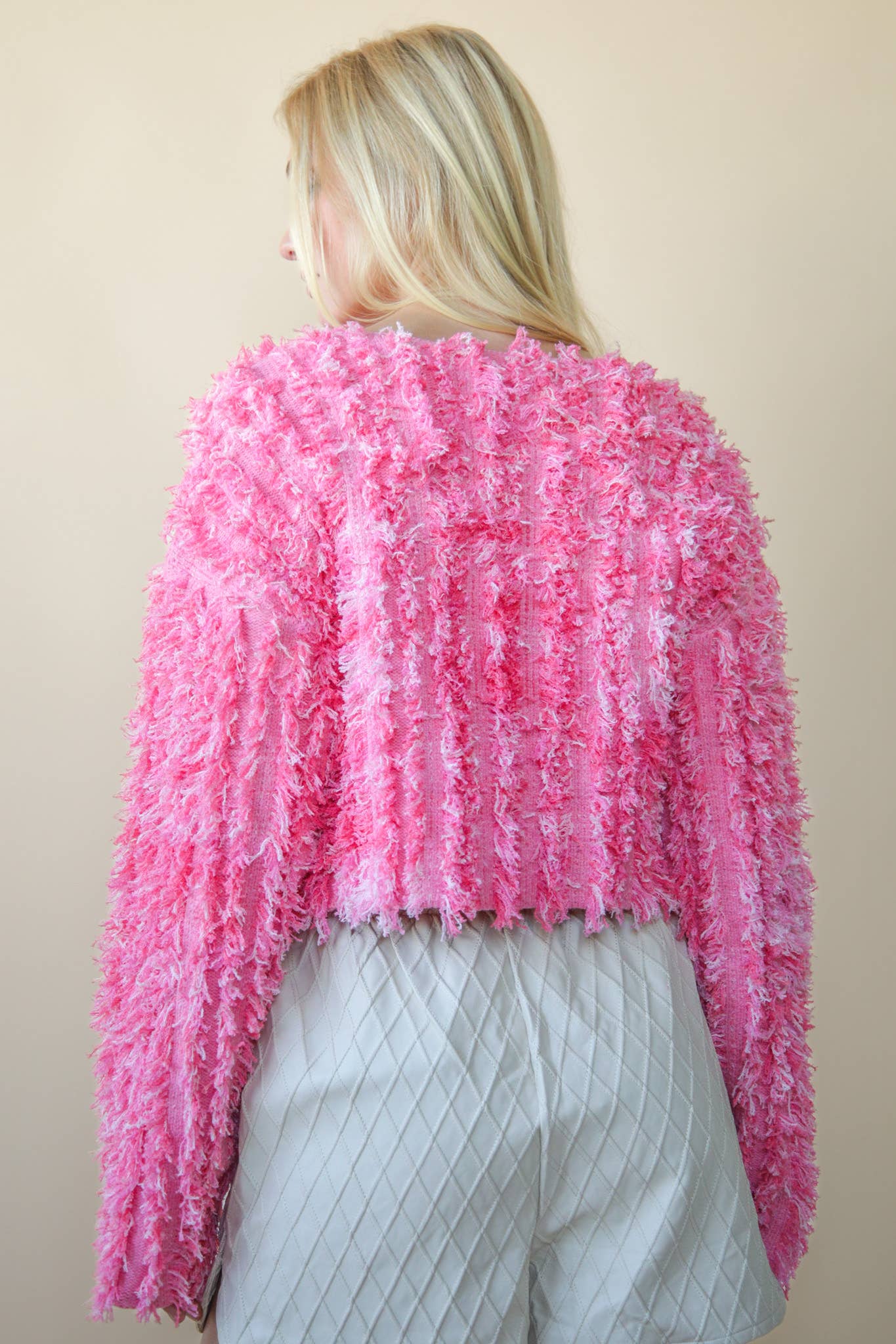 VERY J – Engroshandel Pullover - Dame – 12W3077N-Blød Shaggy Garn Striktrøje Feriejakke12