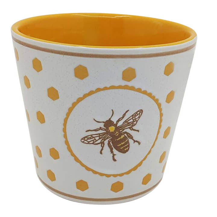 Jardinière à rayures Bumble 6,5", 5"/6,5" emboîtée avec 74668 pour la vente par Blue Sky Clayworks