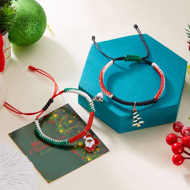 ACCITY - Wholesale Link & Chain Bracelet - CHRISTMAS WOVEN TREE PAPER CARD MAGNETIC BRACELET_CWAJE2393