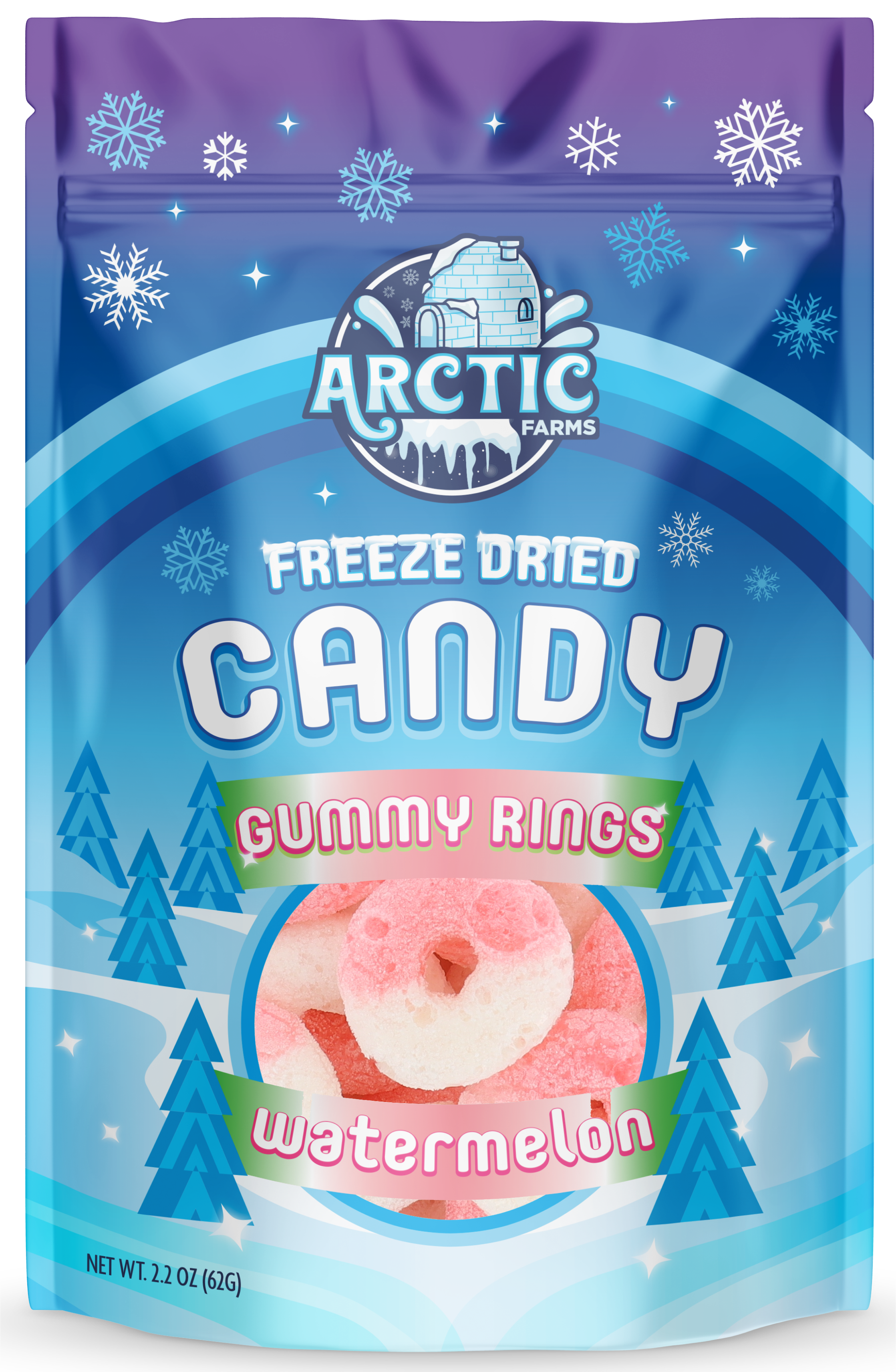 Arctic Farms - Wholesale Hard Candy - Gummy Rings Freeze Dried Crunchy Candy for Halloween Treat2
